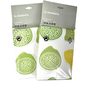 Ikea Lemon Lime Cloth New 20” x 28” Napkin Dish Towel Cocktail Party Vintage NIP